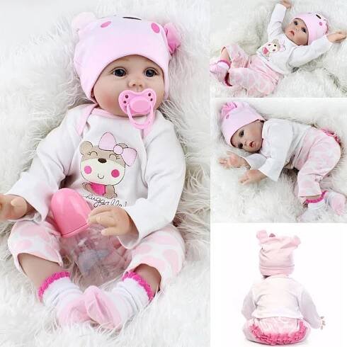55cm Spící znovuzrozená miminka Realistická panenka Reborn Baby Dudlík Novorozená holčička Sběratelské dárky – koupit za nízké ceny na marketplace Joom