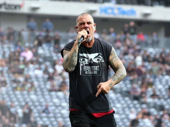 Phil Anselmo of Pantera on stage
