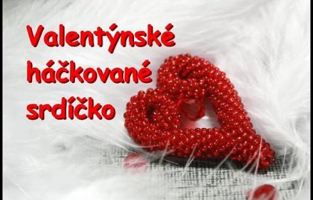 Valentýnské háčkované srdíčko / Valentine bead crochet heart