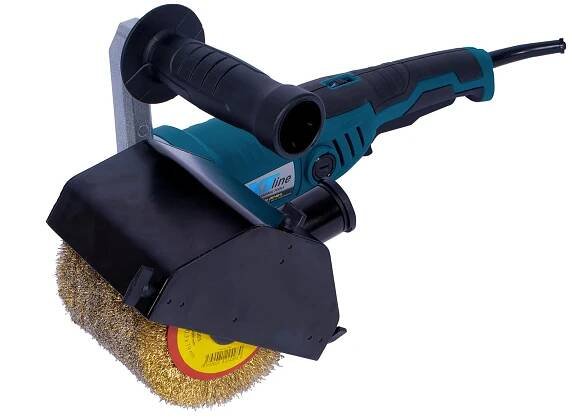 Satinační válcová bruska 1300W + ocelový kartáč válec 120x100x0,3mm XT105350K - www.dodilny.cz