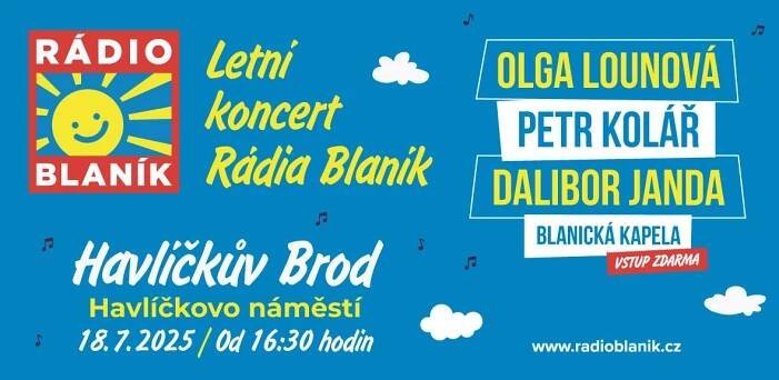 Letní koncert Rádia Blaník v Havlíčkově Brodě