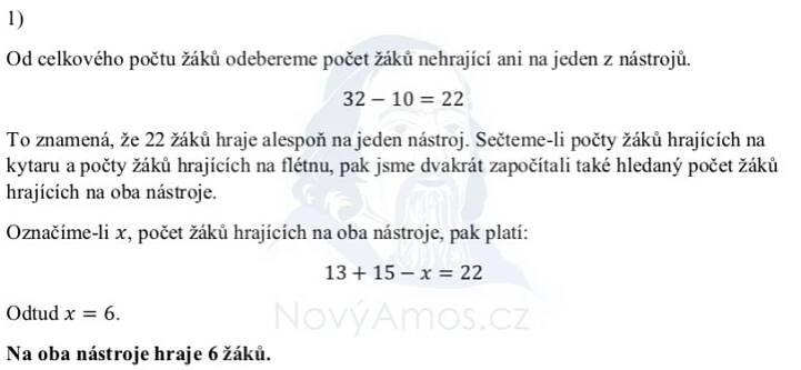 Didaktický test z matematiky - podzim 2020 - řešení úlohy 1