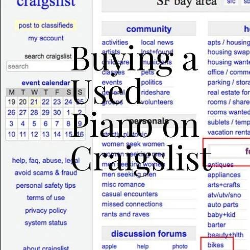 Buying a Used Piano on Craigslist