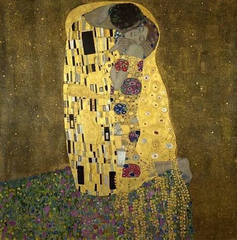 Gustav Klimt "Der Kuß" 180 x 180 cm