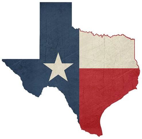 Grunge stát texas vlajky mapy — Stock obrázek