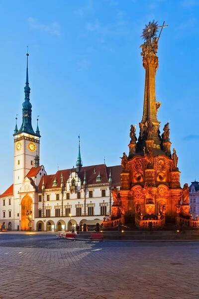 Town hall in the main square of the old town of Olomouc, Czech Republic.