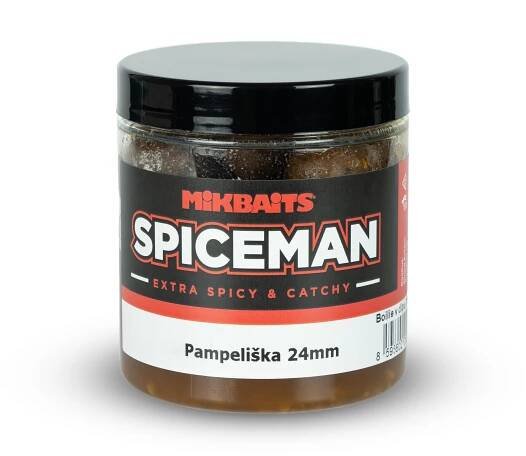 Boilie v dipu Mikbaits Spiceman 250ml 24mm Pampeliška