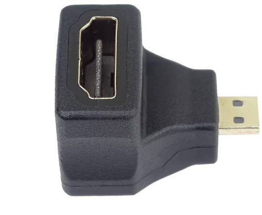 PremiumCord Adapter Micro HDMI Male na HDMI Female zahnutý do pravého úhlu 90° | KRUP