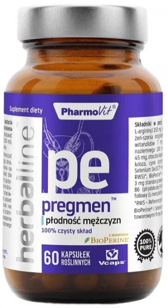 PharmoVit Pregmen plodnost mužů l arginin zinek 60 kapslí