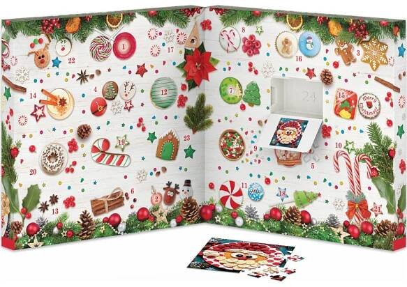 EUROGRAPHICS Puzzle Adventní kalendář: Vánoční dobroty 24x50 dílků ~ 2