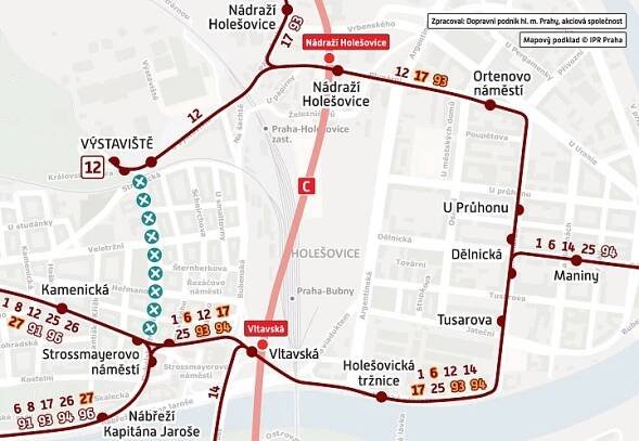 U Výstaviště nebudou v srpnu jezdit tramvaje ani auta | PrahaIN 