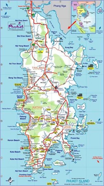 Thajsko: Ostrov Phuket – Mapa🗺️ | Kde leží Phuket?