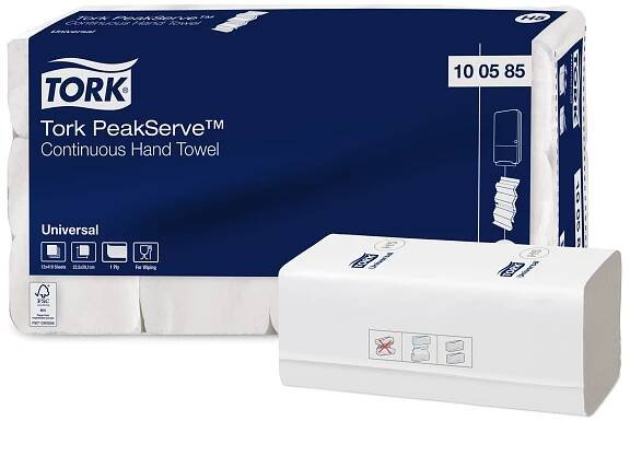 Papírové navazující ručníky TORK PeakServe® UNIVERSAL bílá H5 4920ks - 1krt