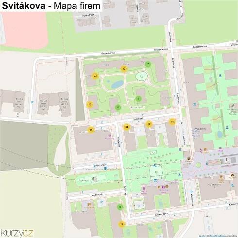 Svitákova - mapy | Kurzy.cz