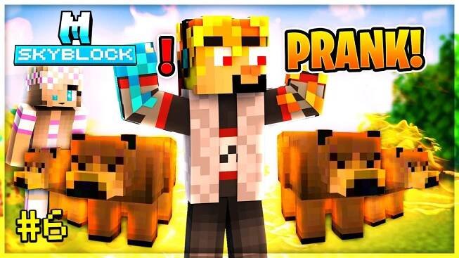 PRANK na Yakariho! [MAJNR SKYBLOCK] #6 w/@SirYakari
