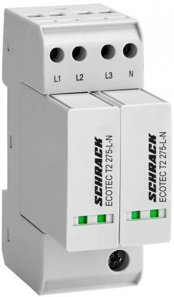 Svodič přepětí Ecotec 4+0 pro TN-S, třída T2+T3