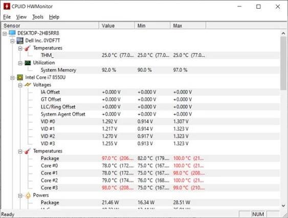 CPUID HWMonitor