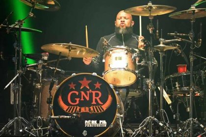 Drummer Frank Ferrer of Guns N' Roses