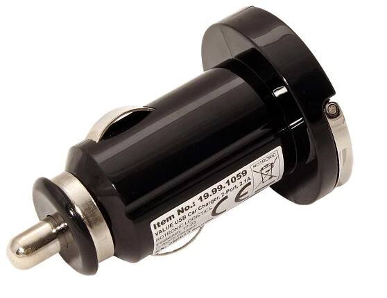 Value Napájecí adaptér do auta (12V/24V) - 2x USB 5V/2,1A, mini