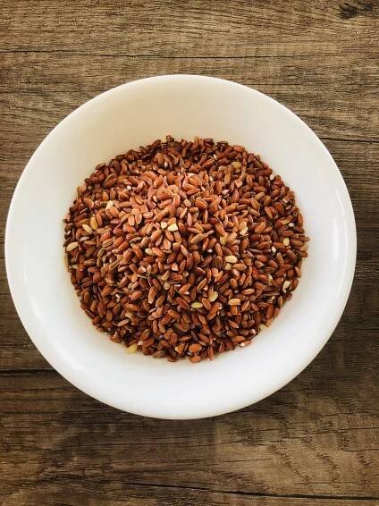 Red Rice Kheer with Candied Cashews - Fusion Kitchen Tales