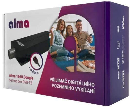 Alma 1660 Dongle, DVB-T2 HEVC FTA přijímač