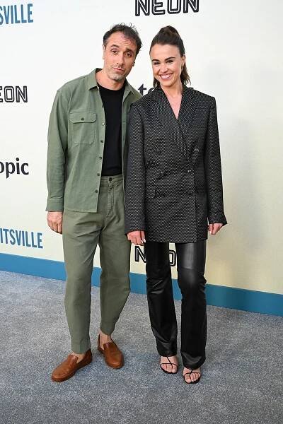 MIchael Angelo Covino, Emily Korteweg at the "Splitsville" Los Angeles Premiere held at AMC The Grove 14 on August 19, 2025 in Los Angeles, California.