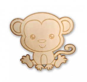 Dětská dřevěná dekorace - Opice - Artella