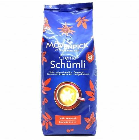 Mövenpick Crema Schümli zrnková káva 1 kg - KAFFA
