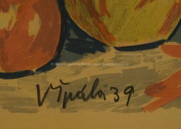 Václav Špála / Ovocné zátiší - detail aukce « Aukce « Aukční Galerie Platýz