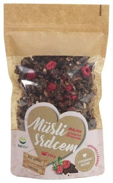 Topnatur Müsli srdcem Malina & Belgická čokoláda 250 g