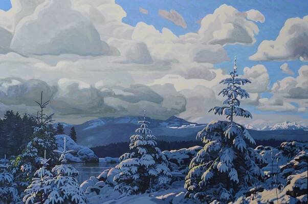  Winter Vista - Strathcona 48 x 72 Acrylic on Canvas SOLD 