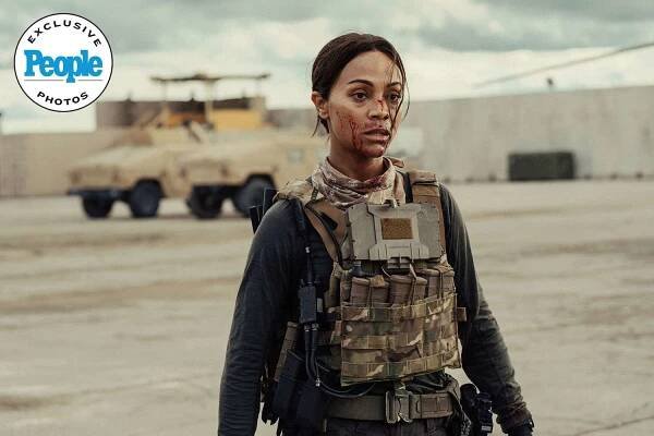 Zoe Saldana as Joe in Lioness, episode 2, season 2, streaming on Paramount+, 2024.