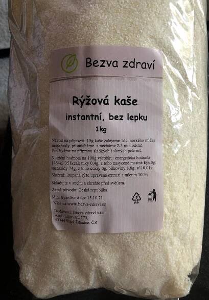 Rýžová kaše instantní Bezva zdraví