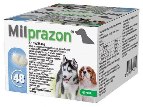 Milprazon 2.5mg/ 25mg, tablety | Krka