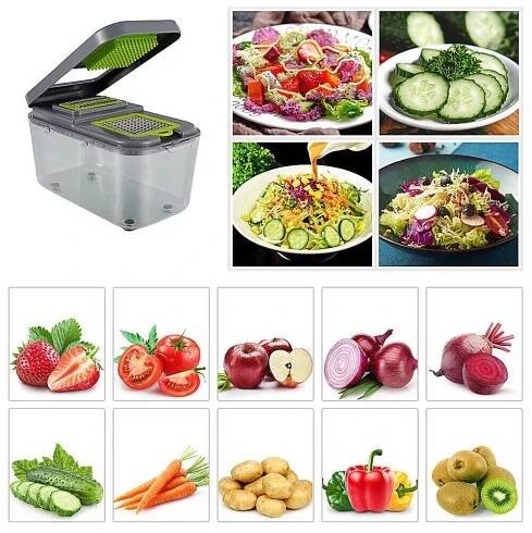 MULTIFUNKČNÍ KRÁJEČ STRUHADLA NA ZELENINY OVOCE RUČNÍ 22V1 za 379.00CZK - Allegro