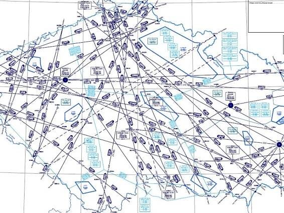 Mapa letadel & Letecké trasy nad Evropou