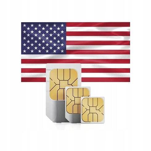 USA SIM karta - 12 GB dat, neomezené volání, SMS