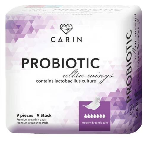 Vložky CARIN ProBiotic Ultra wings 9 ks