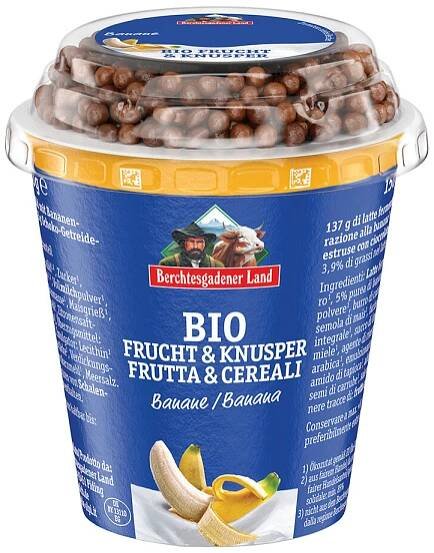 Chlazené potraviny: Bio banánový jogurt s čokoládovými kuličkami BGL 150 g