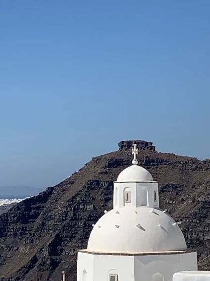 Imerovigli to Fira hike. Santorini Greece