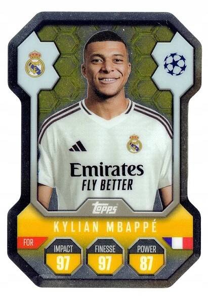 TOPPS MATCH ATTAX 2024-2025 CHROME PRO ELITE SHIELD SH6 MBAPPE REAL MADRID
