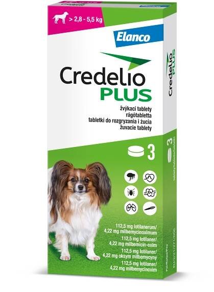 Credelio Plus pro psy 112,5/4,22mg (>2,8-5,5kg)
