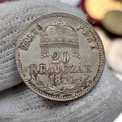 20 Krejcar 1870 GYF • vzácná • František Josef I - Numismatika