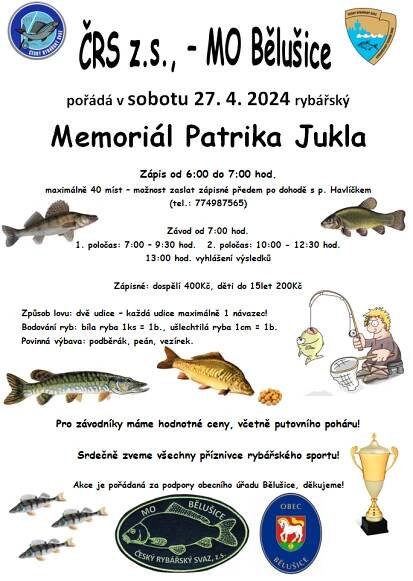Memoriál Patrika Jukla – rybářské závody 2024