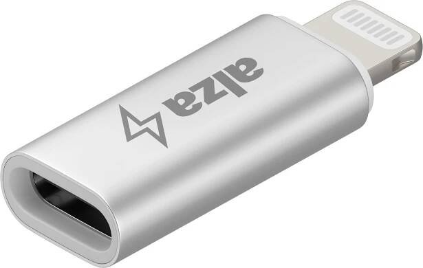 AlzaPower USB-C (F) to Lightning MFi (M) - stříbrná