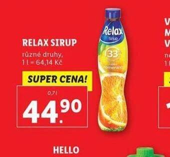 Lidl Relax sirup nabídka