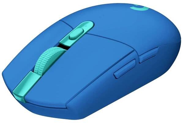 Logitech G305 Lightspeed optická herní myš, přenos Bluetooth®, 6 tlačítko, 12000 dpi, modrá