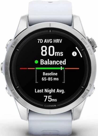 Chytré hodinky Garmin epix Pro (Gen 2) Glass - 42 mm - Silver / Whitestone...