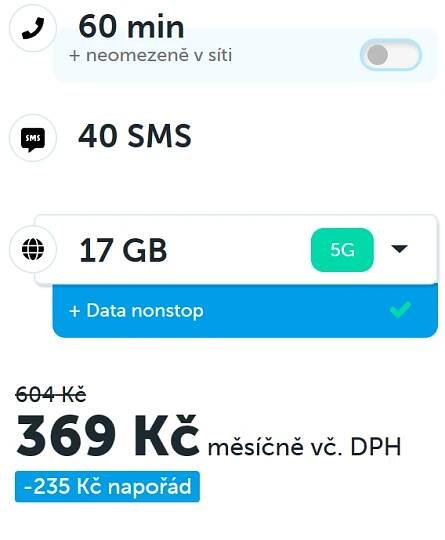 Tarifon - Data od GoMobilu se slevou