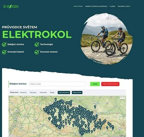 Mapa nabíjecích stanic elektrokol: e-Biker Pointy pro Vaši snadnou jízdu